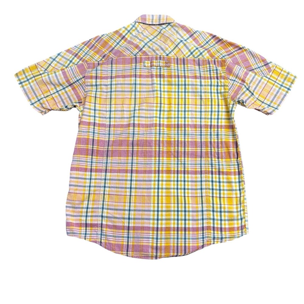 Willis & Geiger Shirt Mens Medium Pink Plaid Cotton Short Sleeve Safari Outdoors - Picture 3 of 10